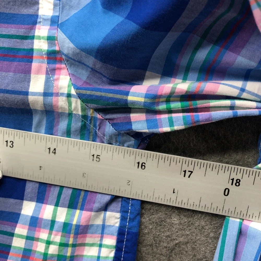 Polo Ralph Lauren Boys Size 8 Long Sleeve Button Down Shirt Blue Plaid